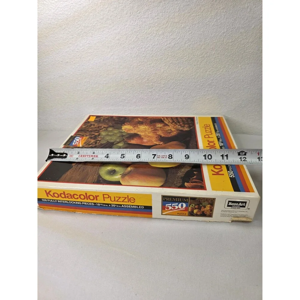 Vintage Kodacolor 550 Piece Jigsaw Puzzle Fruits of Autumn, Complete Premium